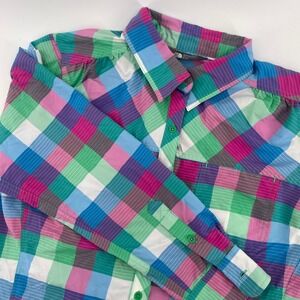 The North Face Plaid Button Up Long‎ Sleeve Shirt Outdoor Casual XL
